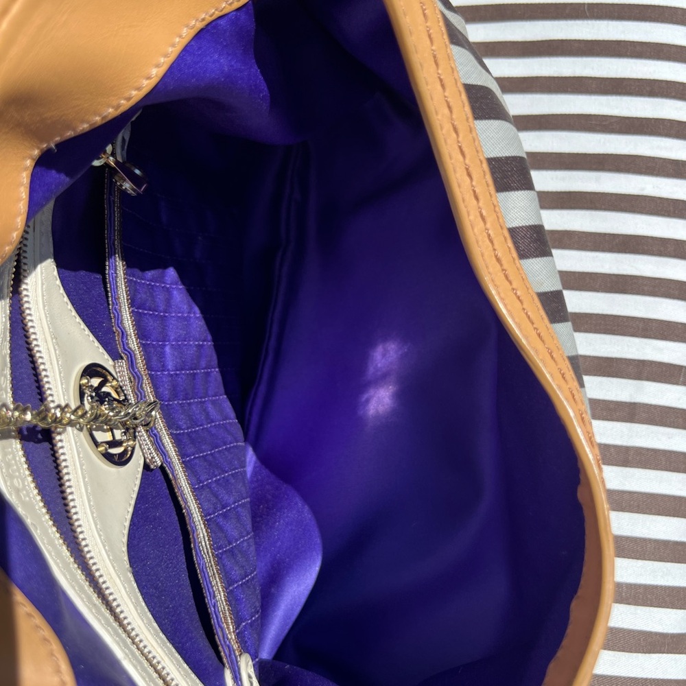 RARE! Henri Bendel Centennial Stripe Hobo Bag & Wallet Set - EUC - Picture 11 of 17